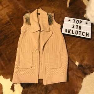 Ann Taylor Knitted cardigan vest Size:XS